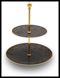 Jaune de Chrome, Aguirre, 2-tier cake stand