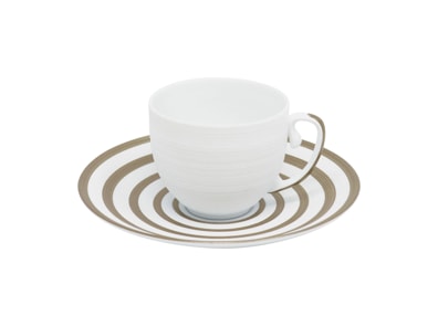 J.L Coquet, Hémisphère Grey Metallic, Coffee saucer