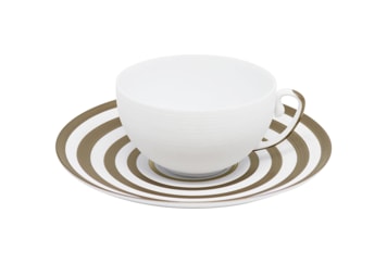 J.L Coquet, Hémisphère Grey Metallic, Tea saucer