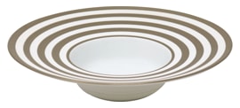 J.L Coquet, Hémisphère Grey Metallic, Rim soup plate, large