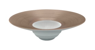 J.L Coquet, Hémisphère Grey Metallic, Soup plate with rim, small