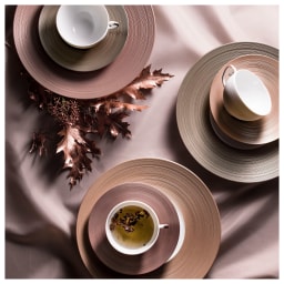 J.L Coquet, Hémisphère Grey Metallic, Soup plate with rim, small