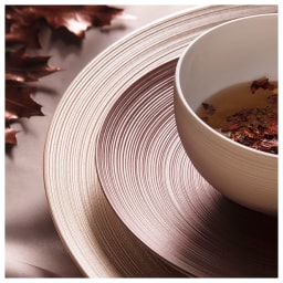 J.L Coquet, Hémisphère Grey Metallic, Soup plate with rim, small