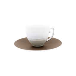 J.L Coquet, Hémisphère Grey Metallic, Cappucino saucer