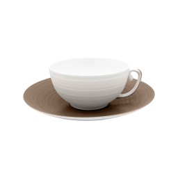 J.L Coquet, Hémisphère Grey Metallic, Breakfast saucer