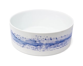 Jaune de Chrome, Blue impression, Salad serving bowl, small