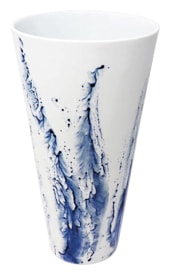 Jaune de Chrome, Blue impression, Cone vase, large