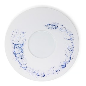 Jaune de Chrome, Blue impression, 29cm plate