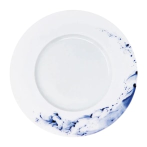 Jaune de Chrome, Blue impression, Dessert plate, 2011