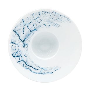 Jaune de Chrome, Blue impression, Rim soup plate, small