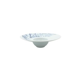 Jaune de Chrome, Blue impression, Rim soup plate, small