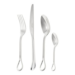 Christofle, Carrousel, silver plated, 24-piece flatware set with storage box