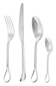 Christofle, Carrousel, silver plated, 24-piece flatware set with storage box