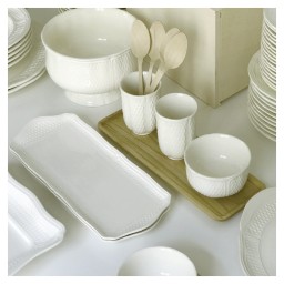 Gien, Pont aux Choux White, Canape plates, set of 4