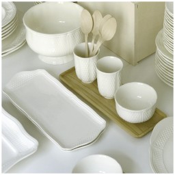 Gien, Pont aux Choux White, Deep round dish