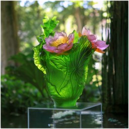 Daum, Jardin de Lotus, Magnum vase, limited edition