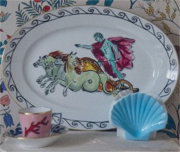Ginori 1735, Il viaggio di Nettuno, Oval platter Chariot