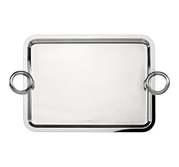 Christofle, Vertigo accessories, Rectangular tray with handles, large