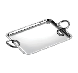Christofle, Vertigo accessories, Rectangular tray with handles, small
