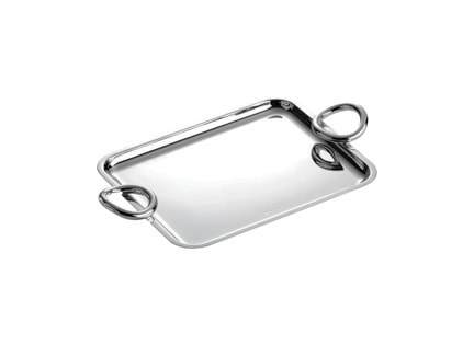Christofle, Vertigo accessories, Rectangular tray with handles, small