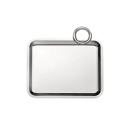 Christofle, Vertigo accessories, Rectangular tray with one handle, small