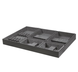 Christofle, Jardin d'Eden, silver plated, Flatware set for 12 people (48 pieces) with chest