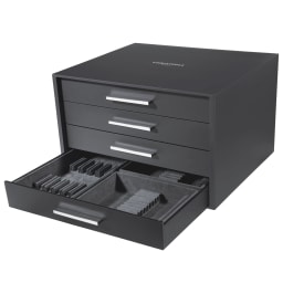 Christofle, Spatours, silver plated, Flatware set for 12 people (110 pieces) with chest