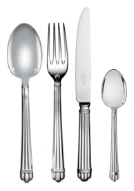 Christofle, Aria cutlery, sterling silver, Flatware set for 6 people (24 pieces) with chest