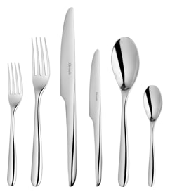 Christofle, L'âme de Christofle, stainless steel, Flatware set for 6 people (24 pieces) with chest