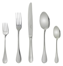 Christofle, Albi Acier cutlery, stainless steel, Flatware set for 6 people (36 pieces) with chest