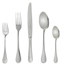Christofle, Albi Acier cutlery, stainless steel, Flatware set for 12 people (48 pieces) with chest