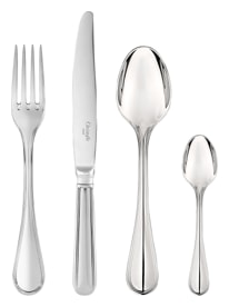 Christofle, Albi Acier cutlery, stainless steel, Flatware set for 12 people (75 pieces) with chest