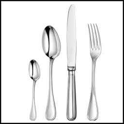 Christofle, Albi cutlery, silver plated, Flatware set for 6 people (24 pieces) with chest