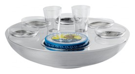 Ercuis, Transat accessories, Caviar-vodka set 2pers 5condiments