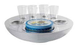 Ercuis, Transat accessories, Caviar-vodka set 6pers 2condiments