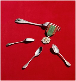 Puiforcat, Elysée, sterling silver, Salad serving fork