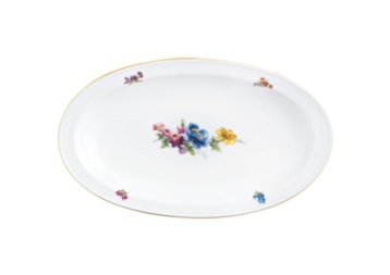 Fürstenberg, Alt fürstenberg bunte blume, Oval platter, small