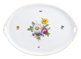 Fürstenberg, Alt fürstenberg bunte blume, Oval platter, extra large