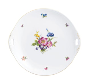 Fürstenberg, Alt fürstenberg bunte blume, Cake plate