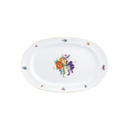 Fürstenberg, Alt fürstenberg bunte blume, Oval platter, medium