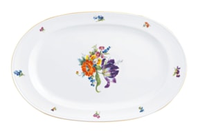 Fürstenberg, Alt fürstenberg bunte blume, Oval platter, medium