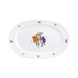 Fürstenberg, Alt fürstenberg bunte blume, Oval platter, large