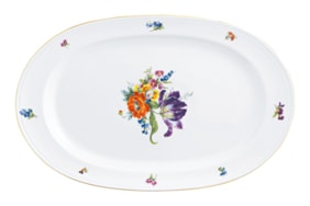 Fürstenberg, Alt fürstenberg bunte blume, Oval platter, large