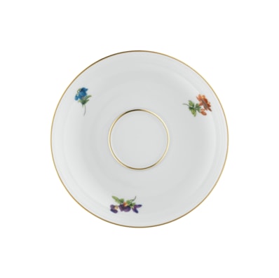 Fürstenberg, Alt fürstenberg bunte blume, Coffee saucer with insert