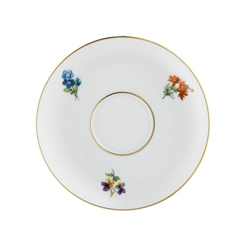 Fürstenberg, Alt fürstenberg bunte blume, Tea saucer with insert