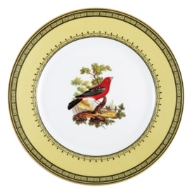 Bernardaud, Jardin du Roi, Dinner plate, evening grosbeak