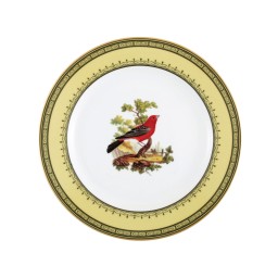 Bernardaud, Jardin du Roi, Salad plate, evening grosbeak
