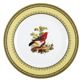 Bernardaud, Jardin du Roi, Salad plate, evening grosbeak