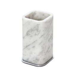 Giobagnara, Polo Arabescato White Marble Bathroom Set, Toothbrush holder