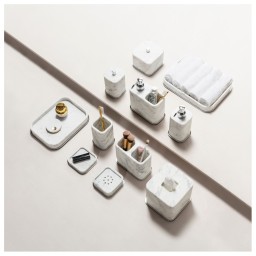 Giobagnara, Polo Arabescato White Marble Bathroom Set, Toothbrush holder